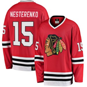 Men's Chicago Blackhawks Eric Nesterenko Fanatics Branded Premier Breakaway Heritage Jersey - Red