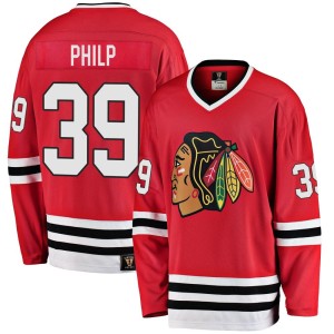 Men's Chicago Blackhawks Luke Philp Fanatics Branded Premier Breakaway Heritage Jersey - Red