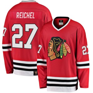 Men's Chicago Blackhawks Lukas Reichel Fanatics Branded Premier Breakaway Heritage Jersey - Red