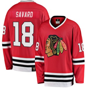 Men's Chicago Blackhawks Denis Savard Fanatics Branded Premier Breakaway Heritage Jersey - Red
