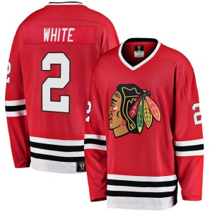 Men's Chicago Blackhawks Bill White Fanatics Branded Premier Breakaway Red Heritage Jersey - White
