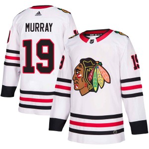 Men's Chicago Blackhawks Troy Murray Adidas Authentic Away Jersey - White