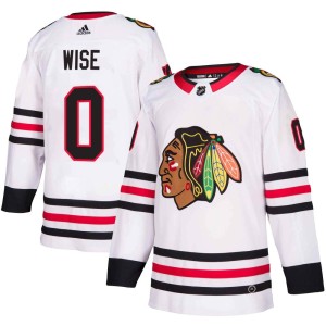 Men's Chicago Blackhawks Jake Wise Adidas Authentic Away Jersey - White