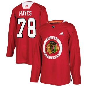 Youth Chicago Blackhawks Gavin Hayes Adidas Authentic Home Practice Jersey - Red