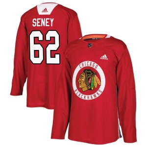 Youth Chicago Blackhawks Brett Seney Adidas Authentic Home Practice Jersey - Red