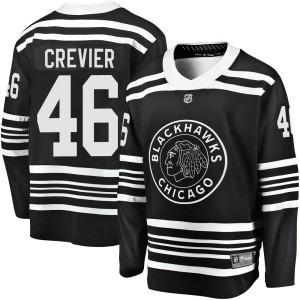 Youth Chicago Blackhawks Louis Crevier Fanatics Branded Premier Breakaway Alternate 2019/20 Jersey - Black