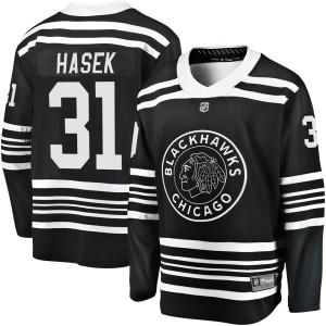 Youth Chicago Blackhawks Dominik Hasek Fanatics Branded Premier Breakaway Alternate 2019/20 Jersey - Black