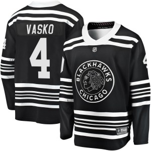 Youth Chicago Blackhawks Elmer Vasko Fanatics Branded Premier Breakaway Alternate 2019/20 Jersey - Black