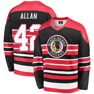 Men's Chicago Blackhawks Nolan Allan Fanatics Branded Premier Breakaway Heritage Jersey - Red/Black