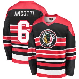 Men's Chicago Blackhawks Lou Angotti Fanatics Branded Premier Breakaway Heritage Jersey - Red/Black
