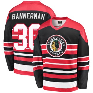 Men's Chicago Blackhawks Murray Bannerman Fanatics Branded Premier Breakaway Heritage Jersey - Red/Black