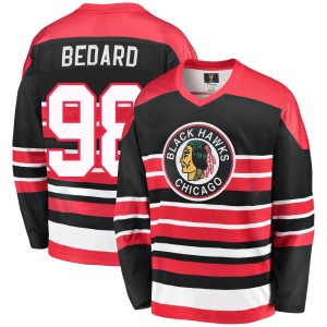 Men's Chicago Blackhawks Connor Bedard Fanatics Branded Premier Breakaway Heritage Jersey - Red/Black