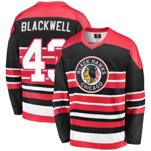 Men's Chicago Blackhawks Colin Blackwell Fanatics Branded Premier Breakaway Heritage Jersey - Red/Black