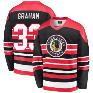 Men's Chicago Blackhawks Dirk Graham Fanatics Branded Premier Breakaway Heritage Jersey - Red/Black