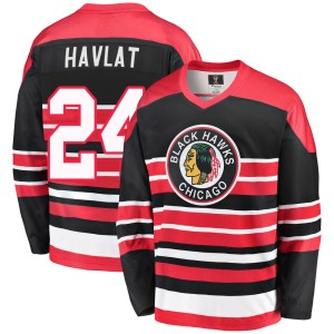 Men's Chicago Blackhawks Martin Havlat Fanatics Branded Premier Breakaway Heritage Jersey - Red/Black