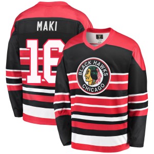 Men's Chicago Blackhawks Chico Maki Fanatics Branded Premier Breakaway Heritage Jersey - Red/Black