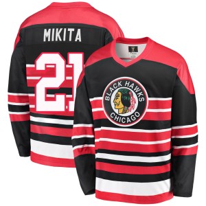 Men's Chicago Blackhawks Stan Mikita Fanatics Branded Premier Breakaway Heritage Jersey - Red/Black