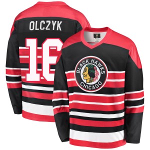 Men's Chicago Blackhawks Ed Olczyk Fanatics Branded Premier Breakaway Heritage Jersey - Red/Black