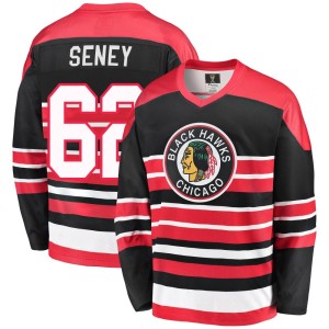 Men's Chicago Blackhawks Brett Seney Fanatics Branded Premier Breakaway Heritage Jersey - Red/Black