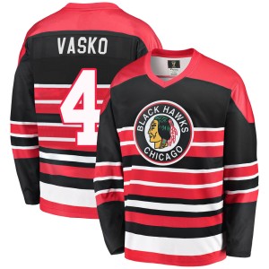 Men's Chicago Blackhawks Elmer Vasko Fanatics Branded Premier Breakaway Heritage Jersey - Red/Black