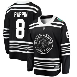 Youth Chicago Blackhawks Jim Pappin Fanatics Branded 2019 Winter Classic Breakaway Jersey - Black