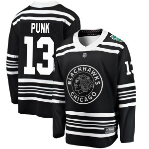 Youth Chicago Blackhawks CM Punk Fanatics Branded 2019 Winter Classic Breakaway Jersey - Black