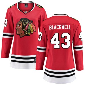 Women's Chicago Blackhawks Colin Blackwell Fanatics Branded Breakaway Red Home Jersey - Black