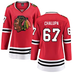 Women's Chicago Blackhawks Matej Chalupa Fanatics Branded Breakaway Home Jersey - Red