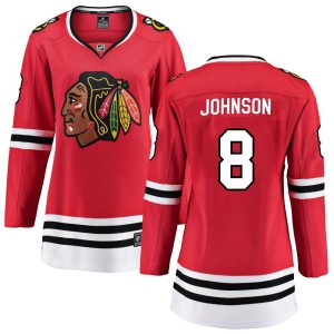 Women's Chicago Blackhawks Jack Johnson Fanatics Branded Breakaway Home Jersey - Red