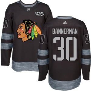 Youth Chicago Blackhawks Murray Bannerman Authentic 1917-2017 100th Anniversary Jersey - Black