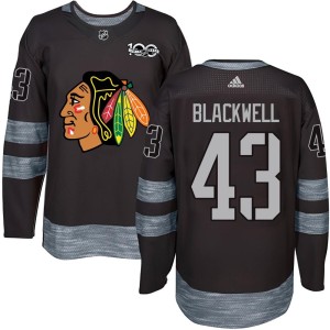 Youth Chicago Blackhawks Colin Blackwell Authentic 1917-2017 100th Anniversary Jersey - Black
