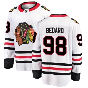 Youth Chicago Blackhawks Connor Bedard Fanatics Branded Breakaway Away Jersey - White