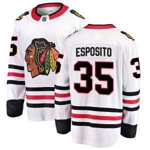 Youth Chicago Blackhawks Tony Esposito Fanatics Branded Breakaway Away Jersey - White