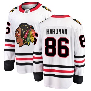 Youth Chicago Blackhawks Mike Hardman Fanatics Branded Breakaway Away Jersey - White