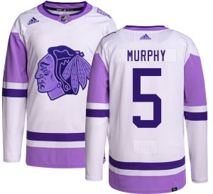 Youth Chicago Blackhawks Connor Murphy Adidas Authentic Hockey Fights Cancer Jersey -