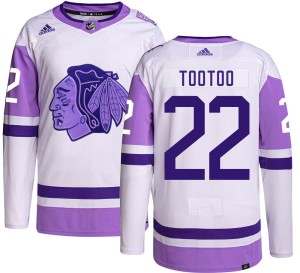 Youth Chicago Blackhawks Jordin Tootoo Adidas Authentic Hockey Fights Cancer Jersey -