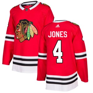 Youth Chicago Blackhawks Seth Jones Adidas Authentic Home Jersey - Red
