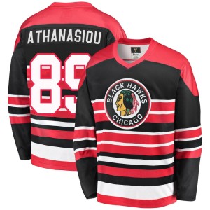 Youth Chicago Blackhawks Andreas Athanasiou Fanatics Branded Premier Breakaway Heritage Jersey - Red/Black
