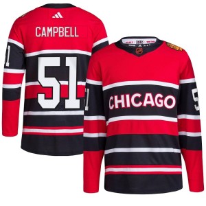 Men's Chicago Blackhawks Brian Campbell Adidas Authentic Reverse Retro 2.0 Jersey - Red