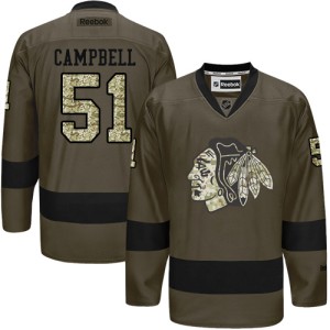 Men's Chicago Blackhawks Brian Campbell Reebok Authentic Salute to Service Jersey - Green