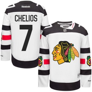 Men's Chicago Blackhawks Chris Chelios Reebok Authentic 2016 Stadium Series Jersey - White