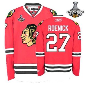 Men's Chicago Blackhawks Jeremy Roenick Reebok Authentic 2013 Stanley Cup Champions Jersey - Red