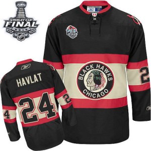 Men's Chicago Blackhawks Martin Havlat Reebok Authentic Winter Classic 2015 Stanley Cup Patch Jersey - Black