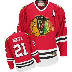 Men's Chicago Blackhawks Stan Mikita CCM Authentic Throwback Jersey - Red
