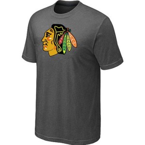 Men's Chicago Blackhawks Big & Tall Logo T-Shirt - - Dark Grey