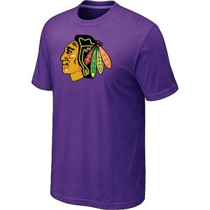 Men's Chicago Blackhawks Big & Tall Logo T-Shirt - - Purple