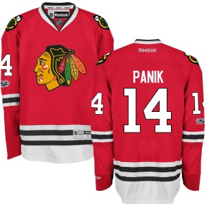 Men's Chicago Blackhawks Richard Panik Reebok Replica Home Centennial Patch Jersey - Red
