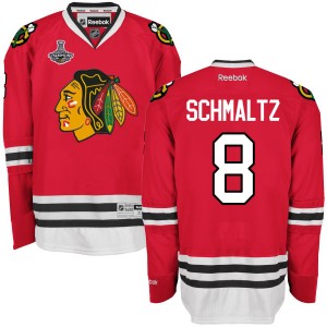 Men's Chicago Blackhawks Nick Schmaltz Reebok Premier 2015 Stanley Cup Champions Home Jersey - Red