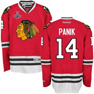 Men's Chicago Blackhawks Richard Panik Reebok Premier 2015 Stanley Cup Champions Home Jersey - Red