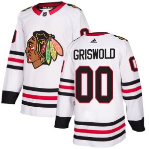 Women's Chicago Blackhawks Clark Griswold Adidas Authentic Away Jersey - White